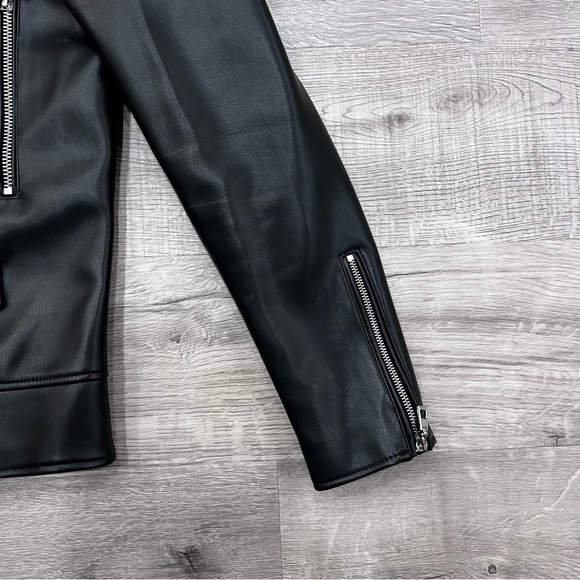 Zara Faux Leather Biker Jacket - Picture 7 of 9